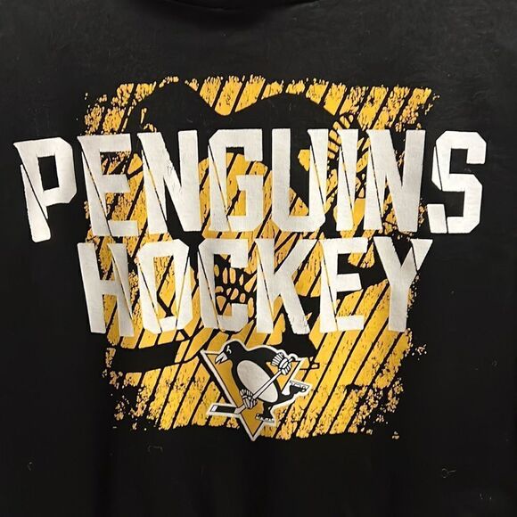 Pittsburgh Penquins NHL Hockey boys hooded sweatshirt size 14/16. - Picture 2 of 6